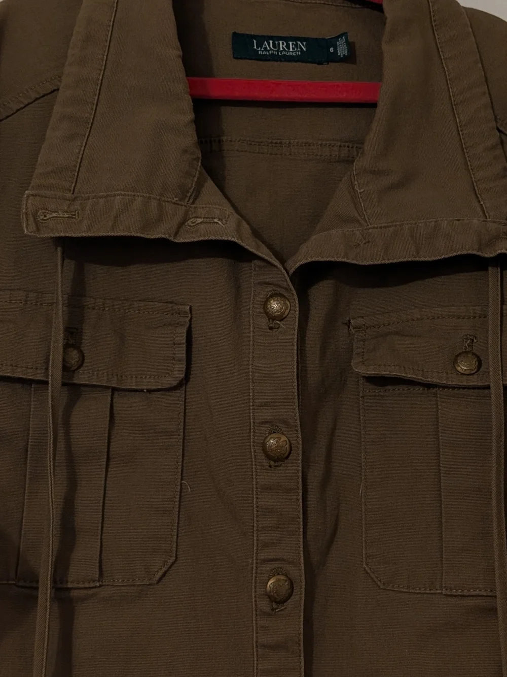 Ralph Lauren Women's Olive Crop Utility Jacket Size 6